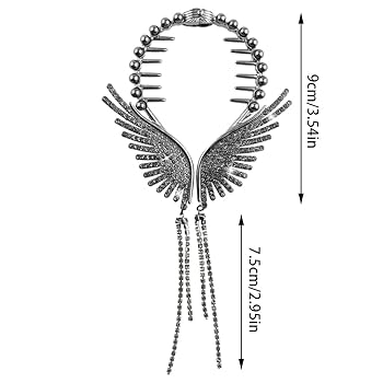 Amazon.com : Angel Butterfly Rhinestone Hair Clips, Black